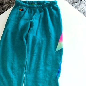 Rainbow Bolt Jade Sweatpants
